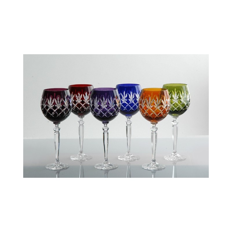 Set 6 bicchieri da vino multicolor - Judeco