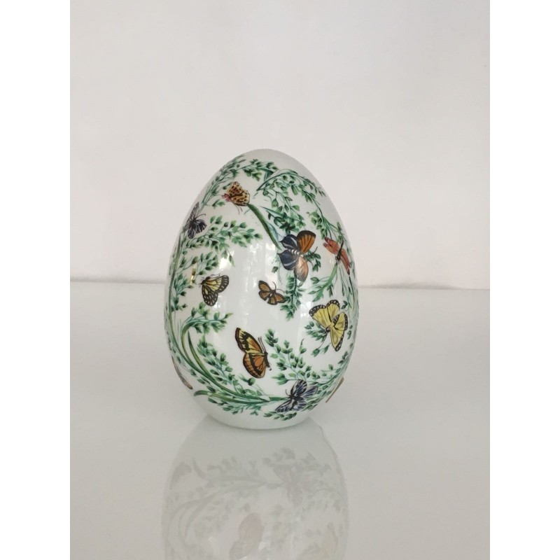 Uovo porcellana con decori Farfalle